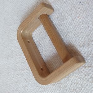 Handmade wood toilet paper holder
